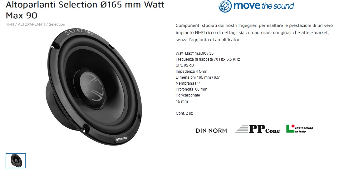 Kit 4 woofer Phonocar per Volkswagen TIGUAN serie (5N_) - immagine 2