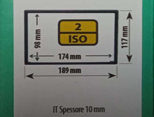 Cornice di rifinitura Autoradio 2 ISO Esterno 189mm x 117mm Spessore 10mm - immagine 2