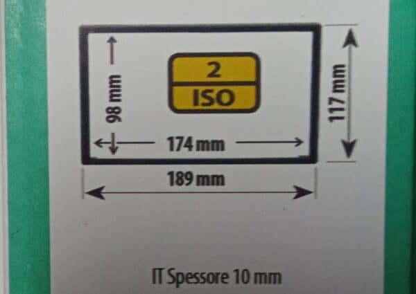 Cornice di rifinitura Autoradio 2 ISO Esterno 189mm x 117mm Spessore: 10 mm - immagine 2