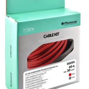 Kit cavi di alimentazione per amplificatori - 60 A - Sezione 20 mm²