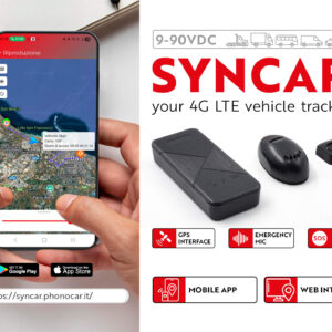 SYNCAR - your 4G LTE vehicle tracker sistema GPS avanzato per il monitoraggio remoto, in tempo reale, di un veicolo (o di flotte)