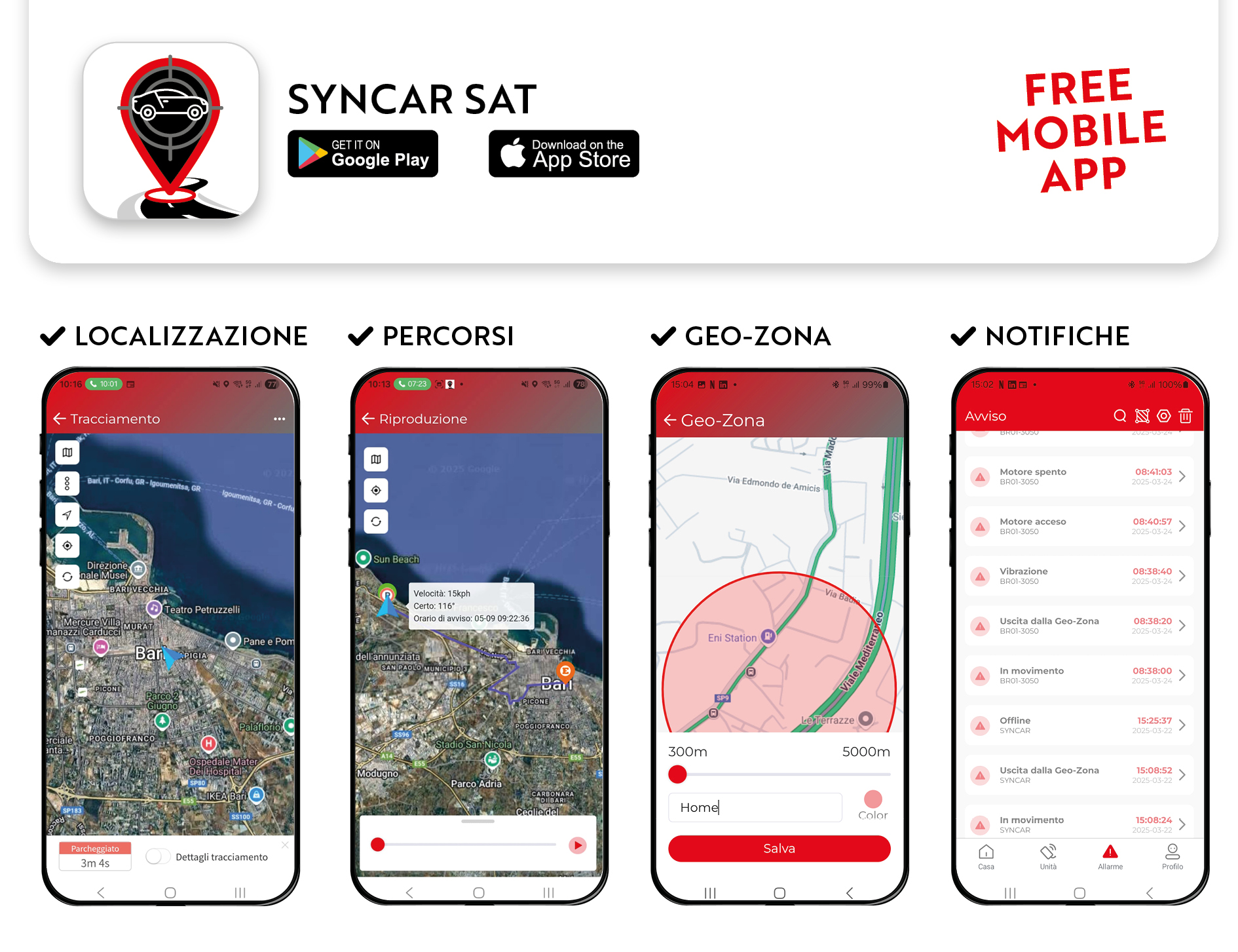 SYNCAR - your 4G LTE vehicle tracker sistema GPS avanzato per il monitoraggio remoto, in tempo reale, di un veicolo (o di flotte) - immagine 2