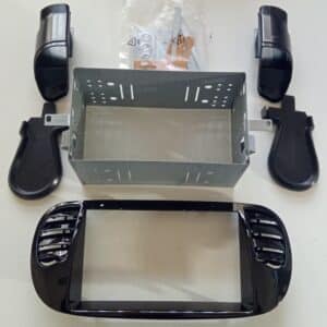 Mascherina adattatore autoradio 2 DIN Fiat 500 -08-15 nero  172x98mm