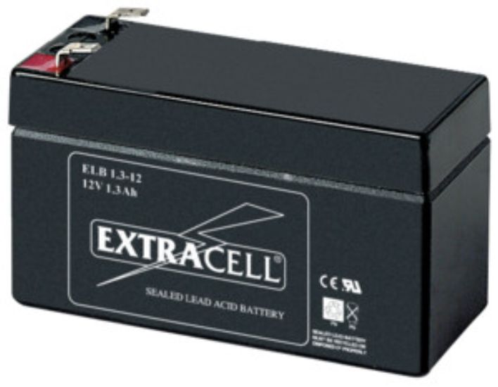 BATTERIA RICARICABILE AL PIOMBO SIGILLATA 12 VOLT 1,3 Ah MARCA EXTRACELL