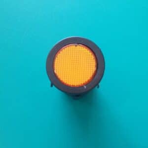 Interruttore bipolare arancione con lampada spia dima di foratura ø 25 mm