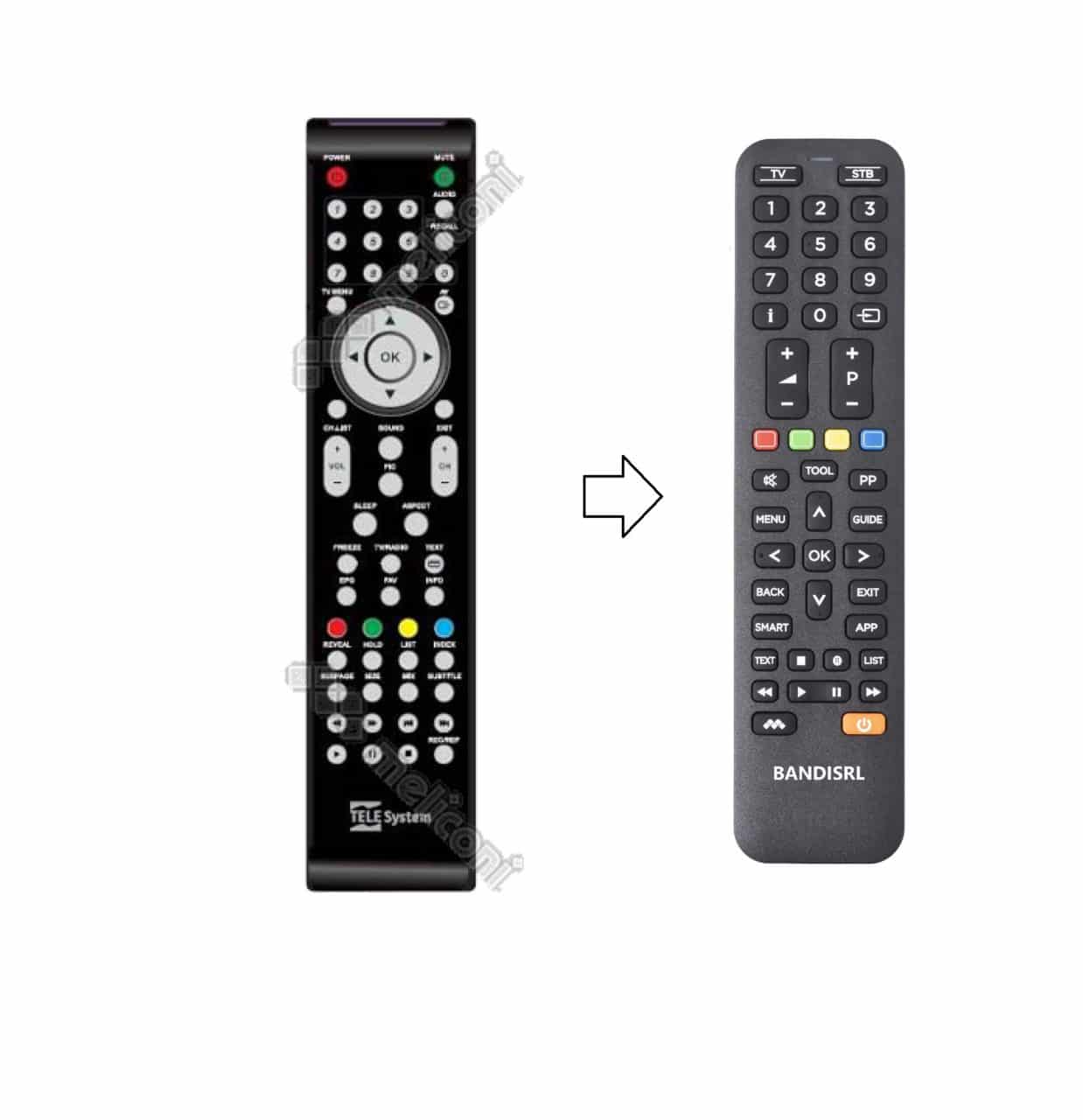 1537 TELECOMANDO COMPATIBILE (NON ORIGINALE) PER TELESYSTEM PALCO 16 LED01 B01