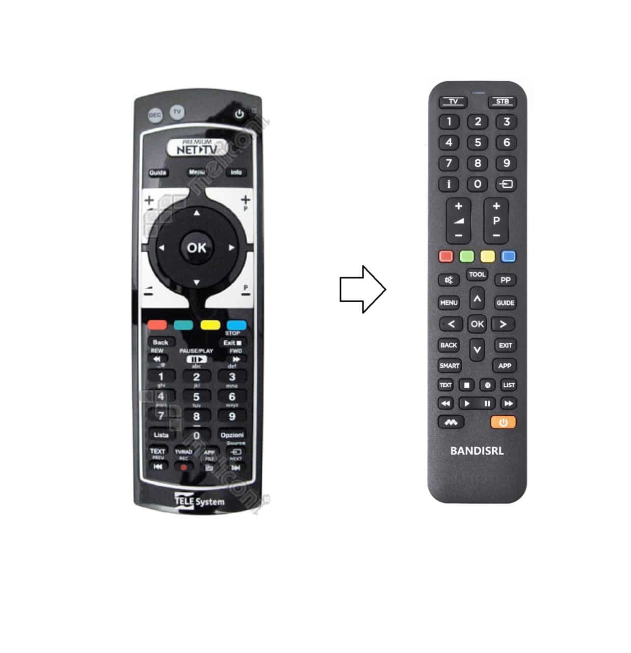 1633 TELECOMANDO COMPATIBILE (NON ORIGINALE) PER TELESYSTEM TS 7900 NET TV