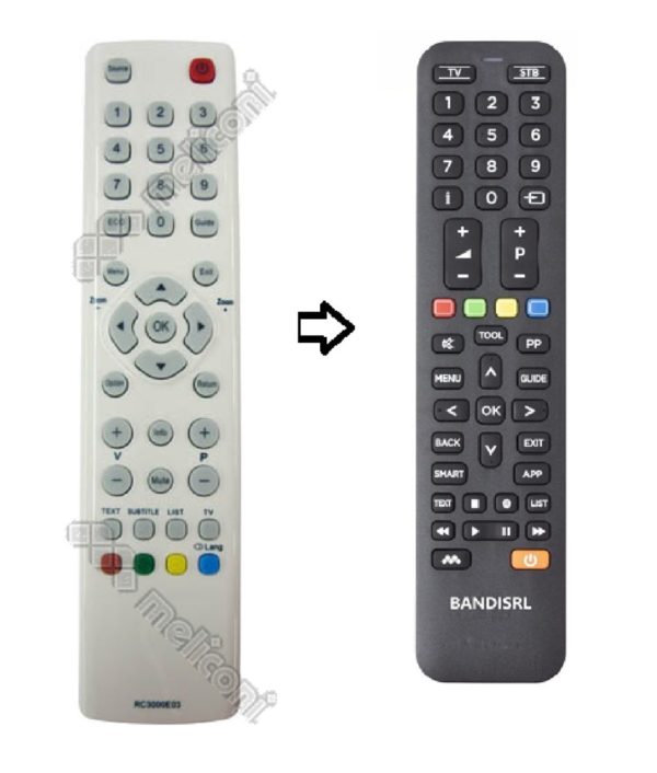 1794 TELECOMANDO COMPATIBILE (NON ORIGINALE) PER TCL L24 E 4103F , L24 E 4153F