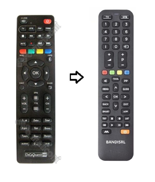 2287* Telecomando compatibile già programmato per DIGIQUEST DGQ 890 HD