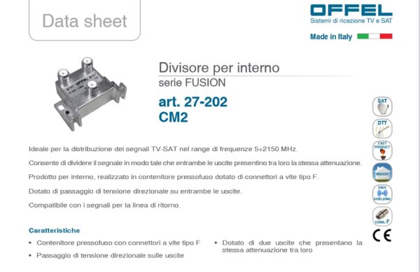 Offel Divisore per interno serie FUSION art. 27-202 CM2 - immagine 2