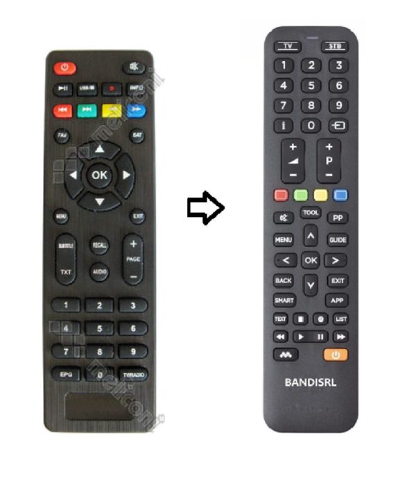 3035* Telecomando compatibile già programmato per DIGIQUEST 8010 HD