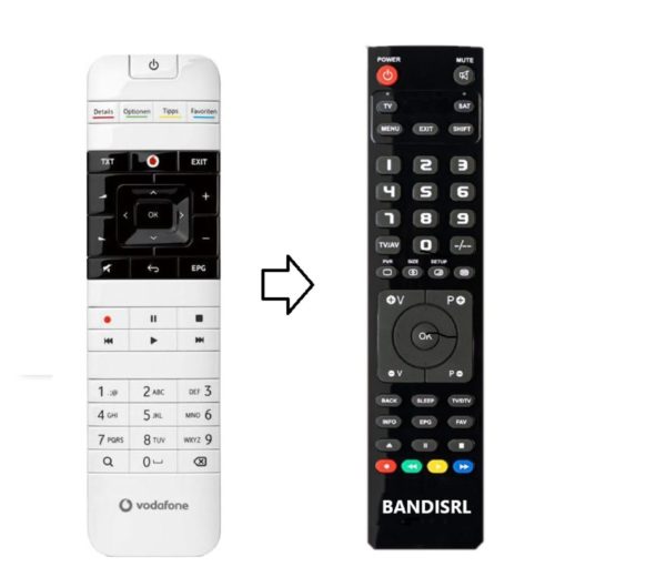 Telecomando di ricambio per Vodafone TV Center 1000 già programmato