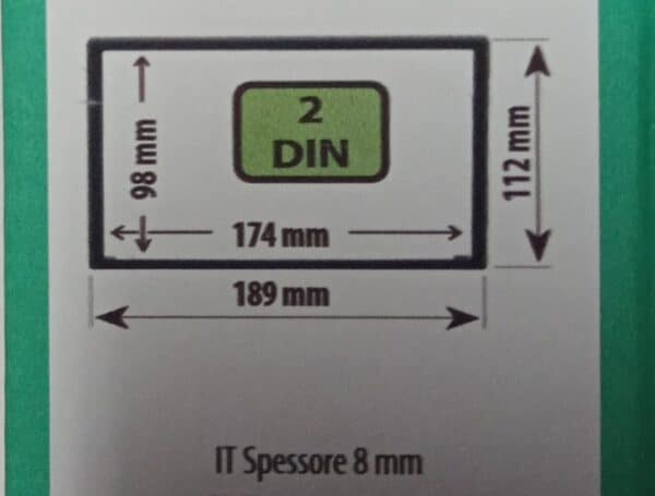 Cornice di rifinitura Autoradio 2 DIN Esterno 189mm x 112mm Spessore: 8 mm - immagine 2
