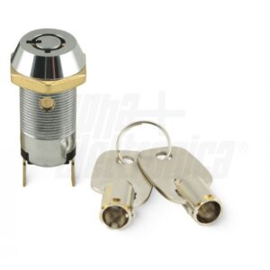 Interruttore a chiave 1P diametro 19mm - on/on - faston 6,3mm