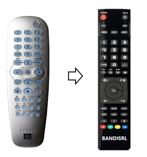 Telecomando di ricambio per PHILIPS DVDR3305/19