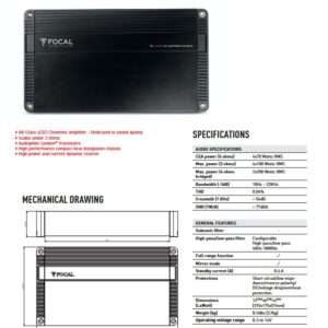 Focal  FPX 4.400 SQ 4-channel amplifier