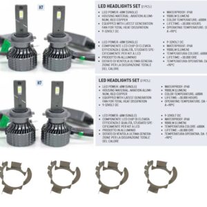 Kit fari Led H7 per Audi Q5 8R no error Plug and Play Canbus 21200 lumen 6000k