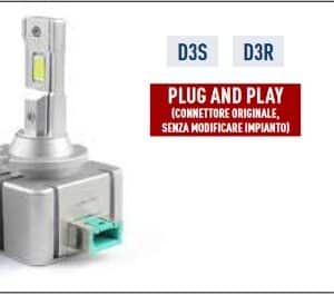 Coppia Lampade per Land Rover Evoque D3S conversione Led da 6000K bianco 12000 Lumen totali