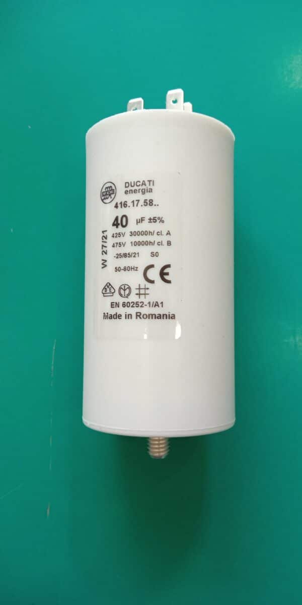 Condensatore d'esercizio  40,0UF  400/450V Faston 6,3MM