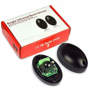 Fotocellule da esterno (TX/RX) luce IR modulata per cancelli elettrici Relè 24V 1A Alim. 10,5-45V Dist. 25m