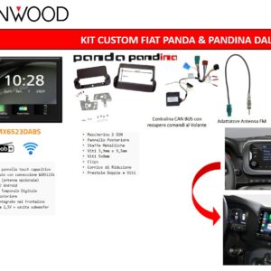 Kenwood DMX6523DABS per Fiat Pandina serie dal 2024 Touch Screen
