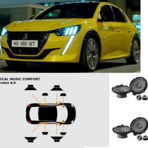 Kit Focal Music Confort 8.0 altoparlanti  per Peugeot 208 5 porte