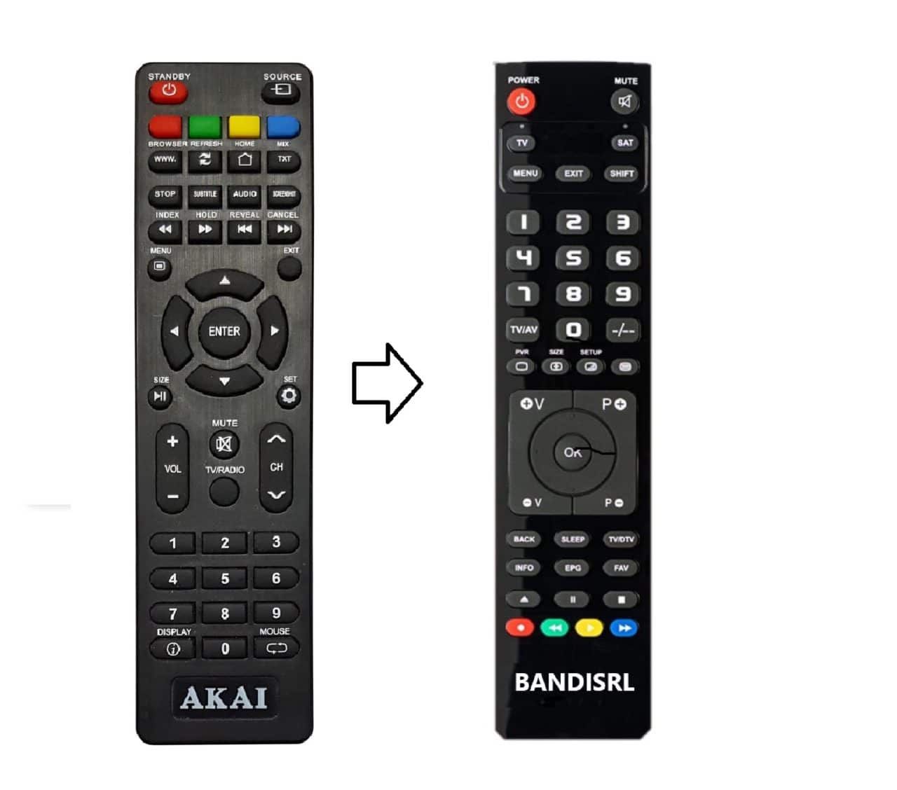 Telecomando compatibile per AKAI AKTV5010UHD - SMART già programmato -  Bandi Srl