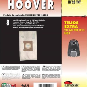 HV 28 TNT - 8 SACCHETTI TNT PER HOOVER TELIOS EXTRA TX 60 PET 011 - H 81