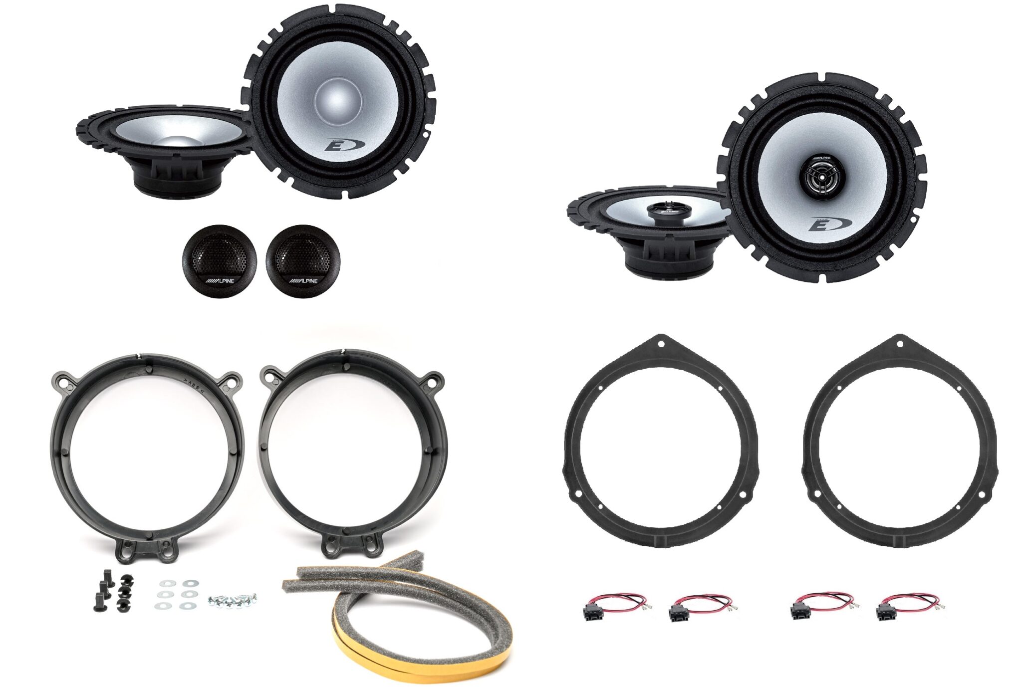 Kit 6 altoparlanti Alpine per Mercedes CLK W209 Anteriori e Posteriori