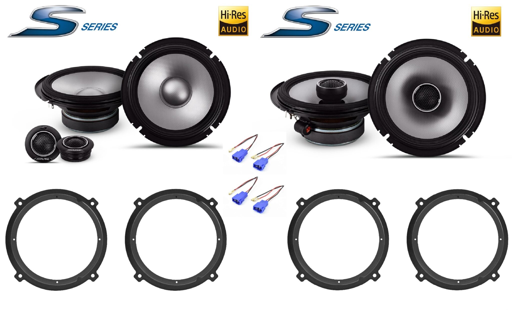 Kit 6 altoparlanti Alpine S2 per Hyundai I30 serie dal 2012 al 2020 Anteriori e Posteriori