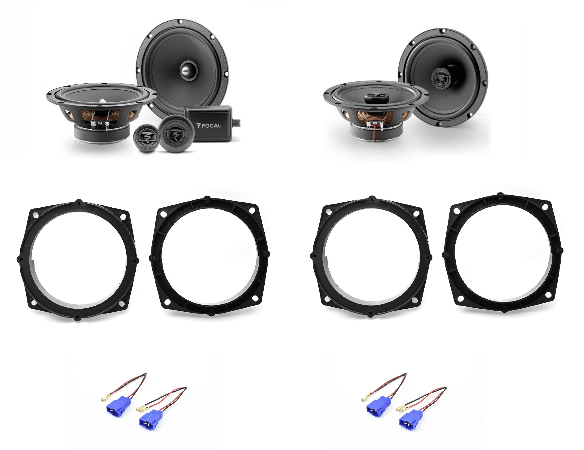 Kit 6 altoparlanti FOCAL per Mitsubishi COLT CZC VI Cabriolet (RG) serie 2006 - 2009 Anteriori e Posteriori