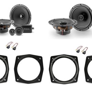 Kit 6 altoparlanti Focal per Mitsubishi Pajero V80 serie dal 2000 al 2018 Anteriori e Posteriori