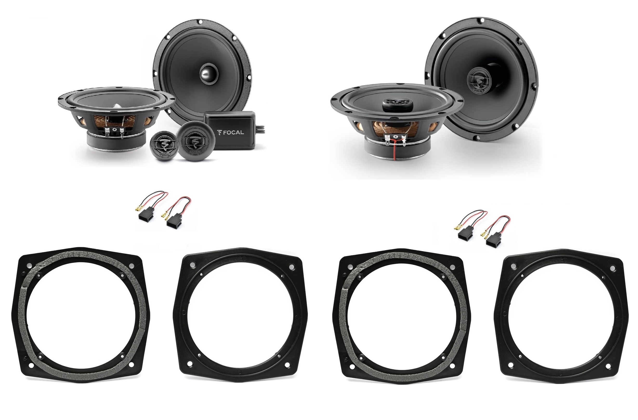 Kit 6 altoparlanti Focal per Mitsubishi L200 3° serie dal 1996 al 2005 Anteriori e Posteriori