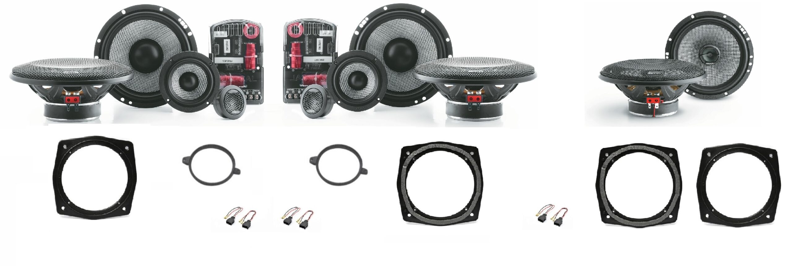 Kit 8 altoparlanti Focal Access per Mitsubishi L200 serie dal 1996 al 2005