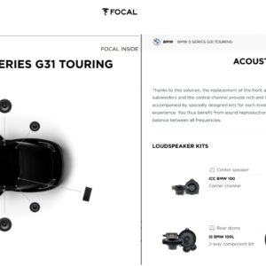 Kit Focal Inside Acoustic 9.2 per BMW Serie 5 G31 Touring serie dal 2016