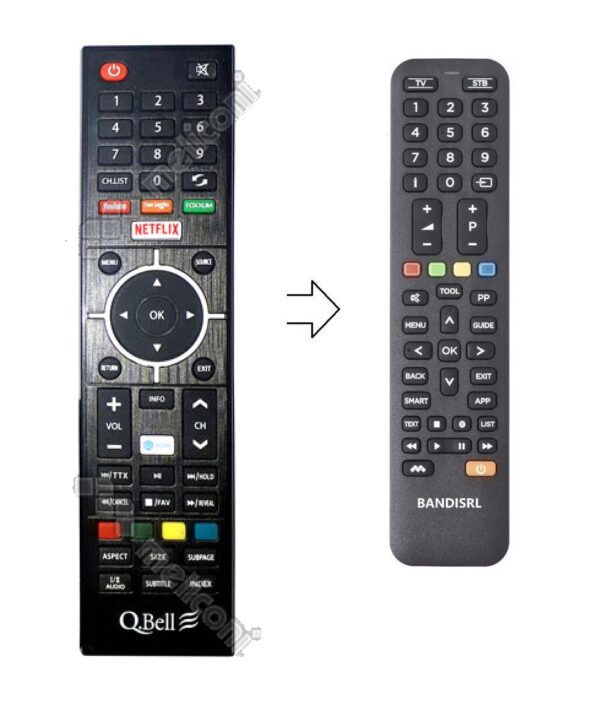 *1356 Telecomando compatibile per  Q.BELL QT 55 NX23