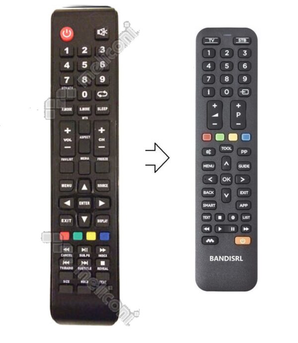Telecomando compatibile ( non originale ) per  PEAQ PTV 24H-5024E