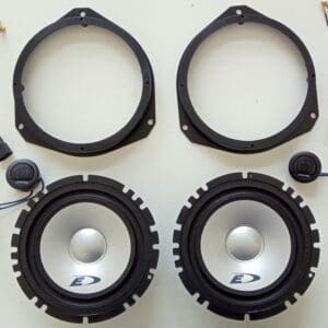 Kit altoparlanti Alpine per Fiat Ducato serie dal 2006 con supporti e cavi collegamento