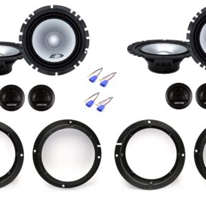 Kit 8 altoparlanti Alpine per Kia Soul I serie dal 2009 al 2014 Anteriori e Posteriori