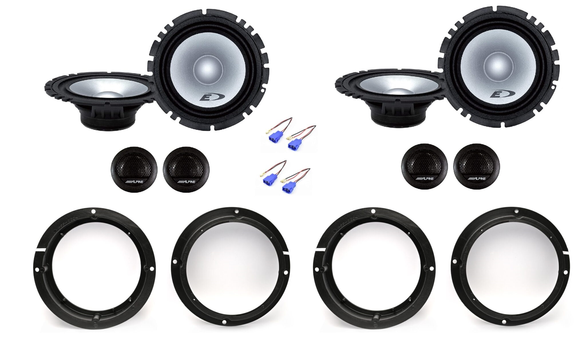 Kit 8 altoparlanti Alpine per Kia Soul I serie dal 2009 al 2014 Anteriori e Posteriori