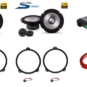 Kit 8 altoparlanti + amplificatore Alpine S2 per BMW 3 Sedan (E46) Anteriori e Posteriori