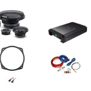 Kit 3 vie Alpine amplificato + subwoofer serie R2 per Alfa Romeo Brera (939)