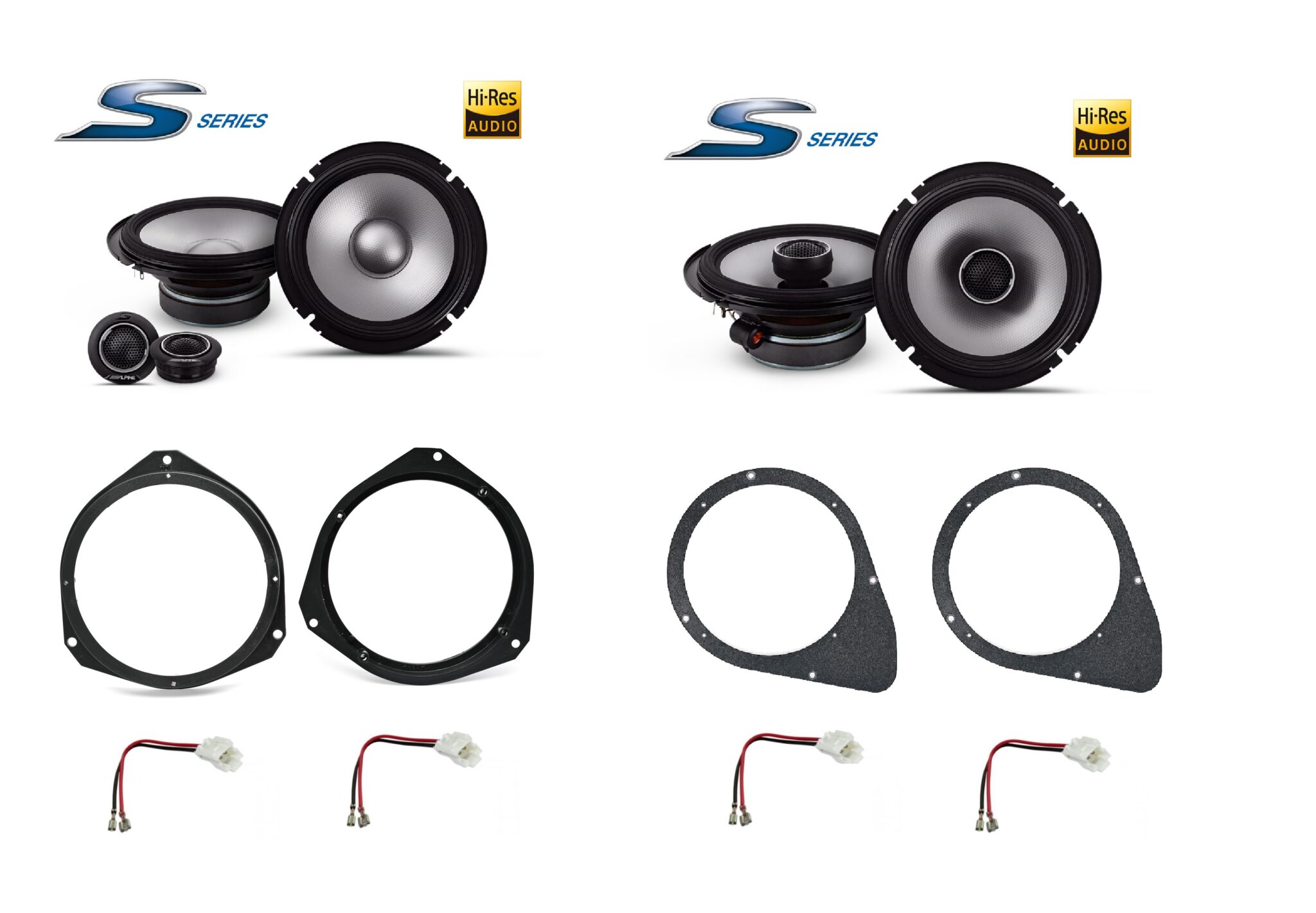 Kit 6 altoparlanti Alpine S2 per 500 Abarth 500 / 595 / 695
