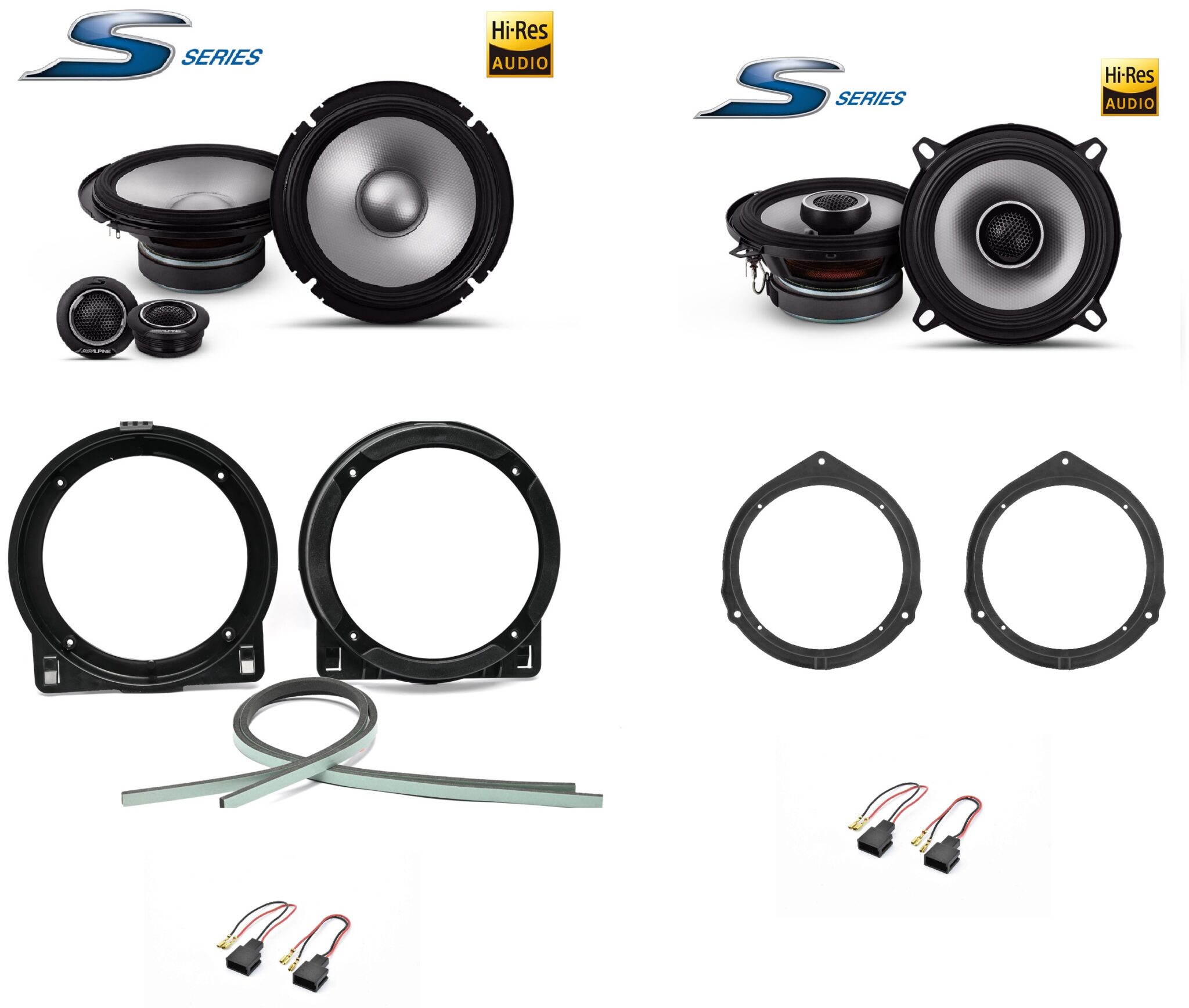 Kit 6 altoparlanti Alpine S2 per Honda FR-V serie 2005-2009 Anteriori e Posteriori