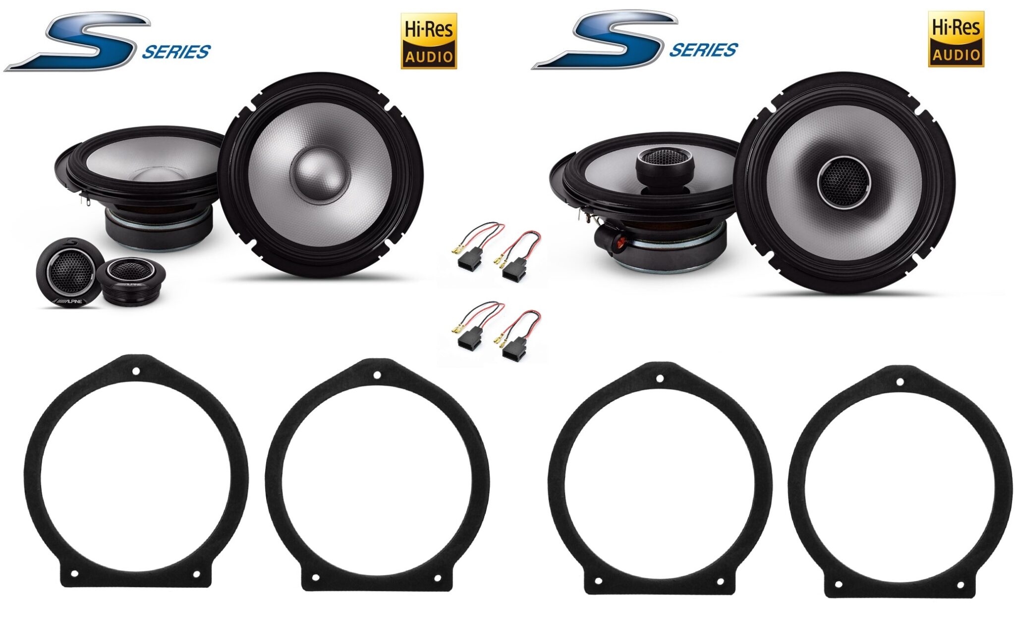Kit 6 altoparlanti Alpine S2 per Honda Civic (8th Gen.) 2008-2015 Anteriori e Posteriori
