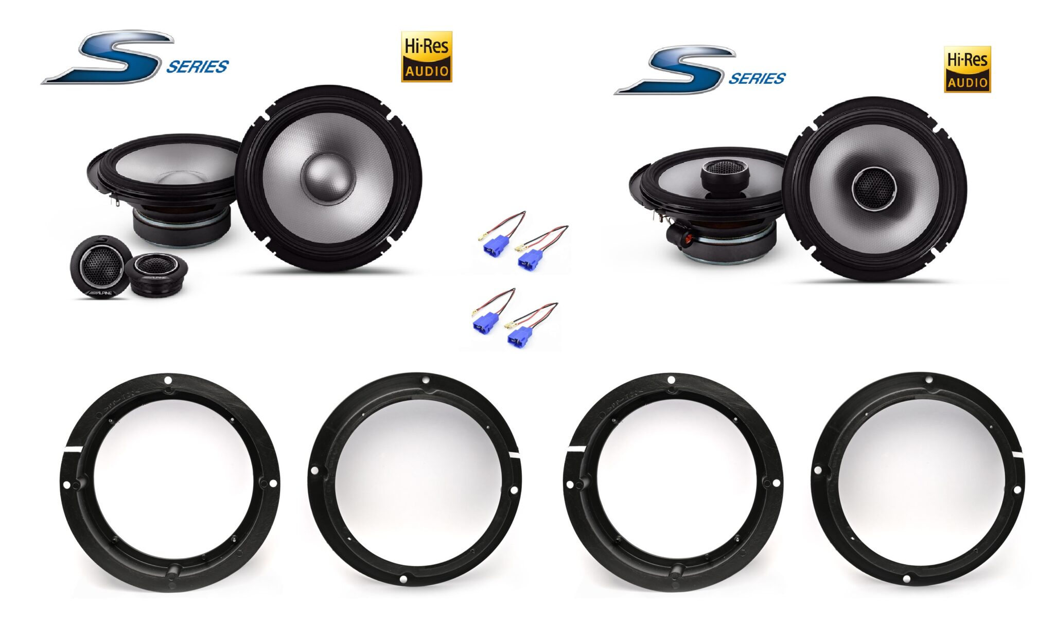 Kit 6 altoparlanti Alpine S2 per Kia Carnival / Grand Carnival III Anteriori e Posteriori