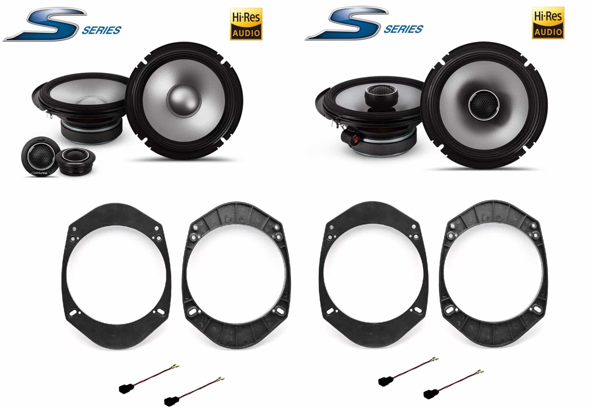 Kit 6 altoparlanti Alpine S2 per Mazda 3 BK dal 2003 al 2009 Anteriori e Posteriori