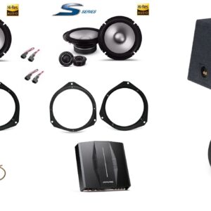 Kit Alpine linea S2 per Alfa Romeo Mito Altoparlanti + Processore audio DSP e amplificatore + Subwoofer
