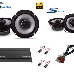 Kit amplificatore + altoparlanti Alpine S2 per Peugeot 206 Anteriori e Posteriori