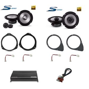Kit 6 altoparlanti + amplificatore Alpine S2 per Fiat 500 serie 2007-2014